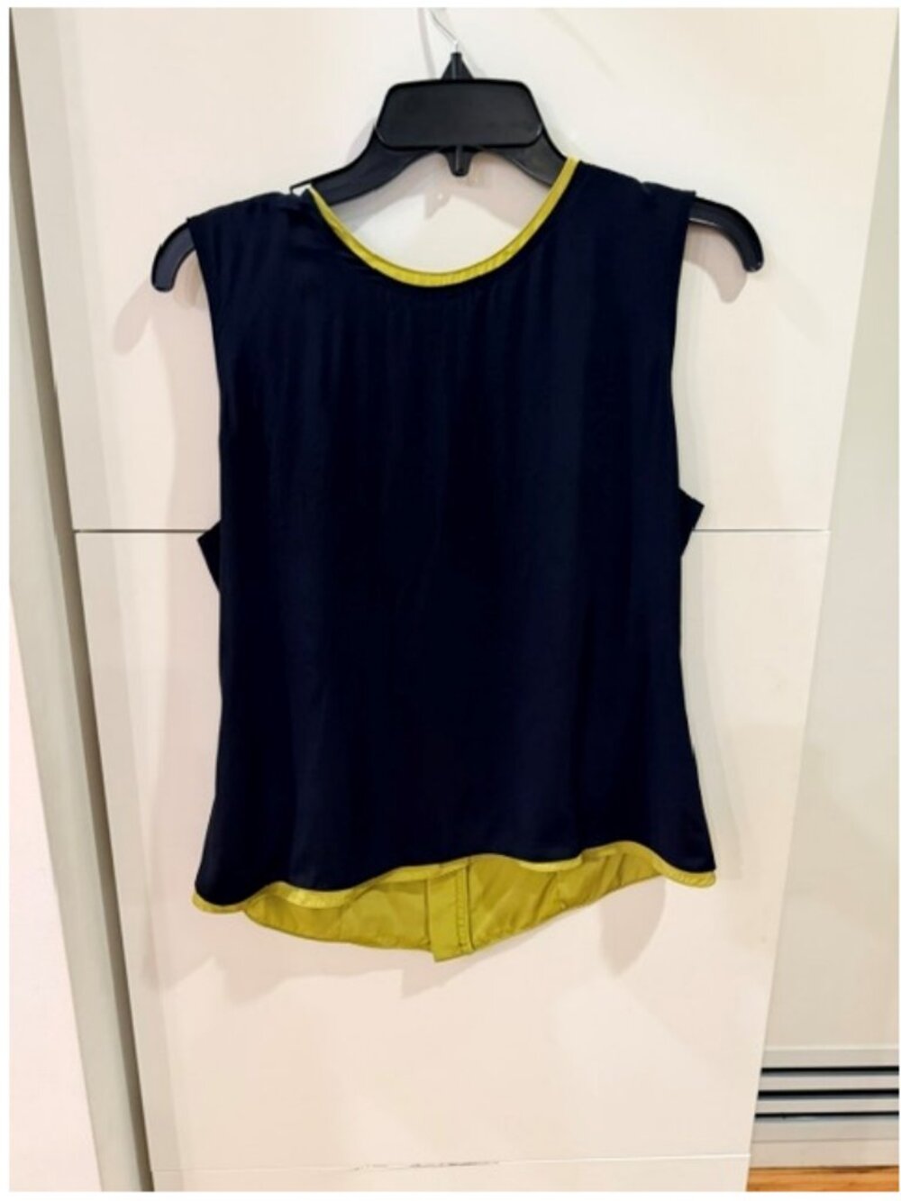 Reed Krakoff Reversible Top Size 10 – Black & Yellow, Zip back, Made in Italy